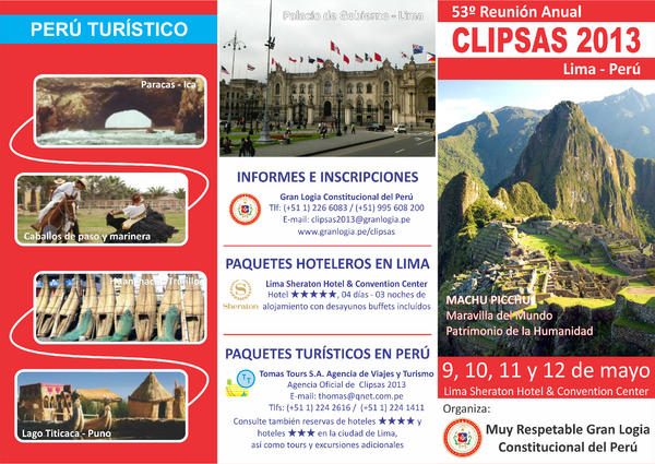 granlogia's tweet photo. Asamblea General de CLIPSAS en el Perú, Mayo 2013... EL PERU TE ESPERA http://t.co/86NUFwyn