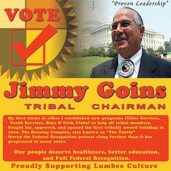 Vote to end the dirty politics! Vote Jimmy Goins Lumbee Tribal Chairman!
#LUMBEEPRIDE #FederalRecognition