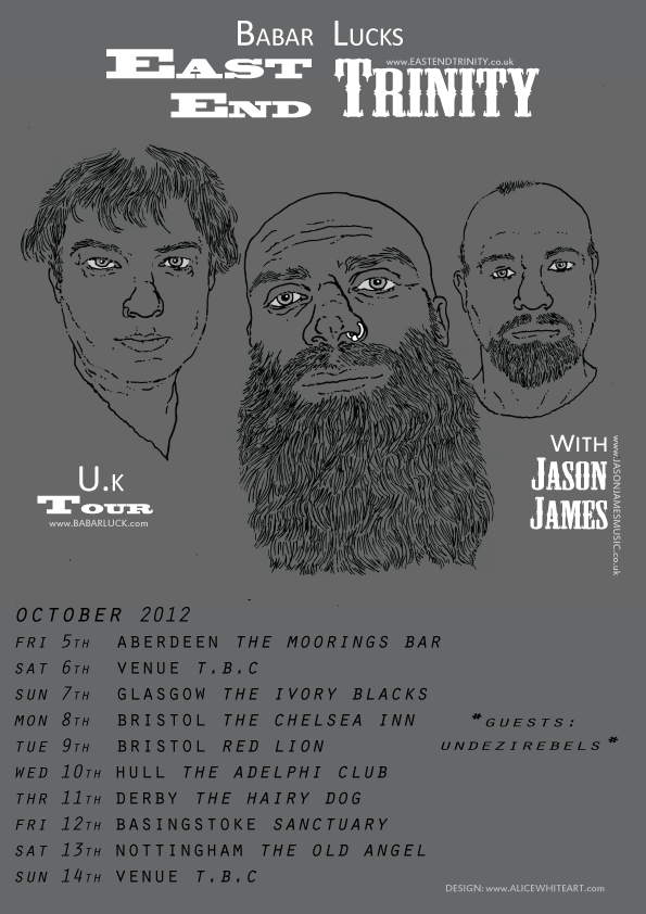 MusicJasonJames's tweet photo. UK Tour With Babar Lucks East End Trinity Band Starts soon, pls Spread the word :) http://t.co/qpRXVm9K