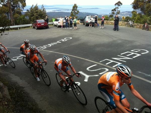 Well done the orange army team Genesis on the mountain today. Only team riding the inside on the corners!!
