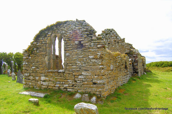 St Dubhan’s church on the Hook Penisula. Founded in the 5th century, the present ruins date from 13th/14th centuries.