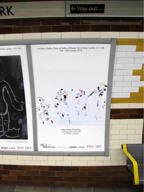 facedarc's tweet image. My poster in situ Regent's Park Art Below 2012 till 29th October.
