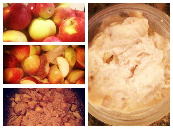 onceuponanyc's tweet photo. The making of apple pie ice cream! http://t.co/l5JezRJI