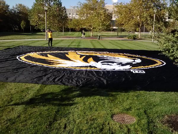 MizzouAthletics's tweet photo. Will we see it Saturday?! RT @mutigerslair: Look what we just got! A HUGE new Tiger flag for our section. #TL2012 http://t.co/1ALjnGXe
