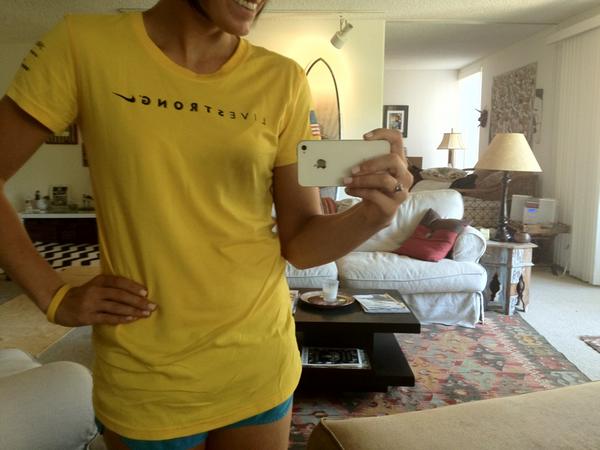 are__drake's tweet image. Love the shirt from @superfrogtri! Just in time for #LIVESTRONGDay. Wearing mine for roomie @mikethompsonx4
