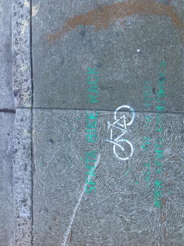 HollowSF's tweet photo. Bike rack coming soon! http://t.co/Eqs97jpA