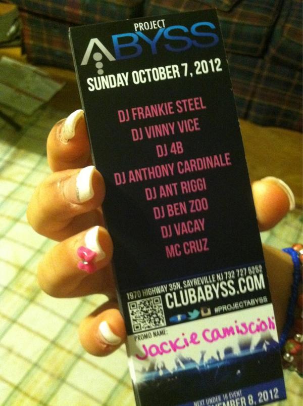 JackieCami's tweet image. #PROJECTABYSS come party wit me! This sunday (oct7) @clubabyss! Its gonna b gnarly! First 100 girls to arrive r FREE!!