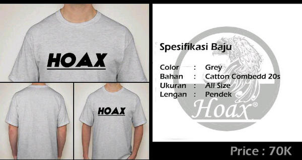 HOAXCloth's tweet photo. T-Shirt GreyHOAX !!!! Yeaaah \(˚▽°`)/ http://t.co/5ZcgUaCr