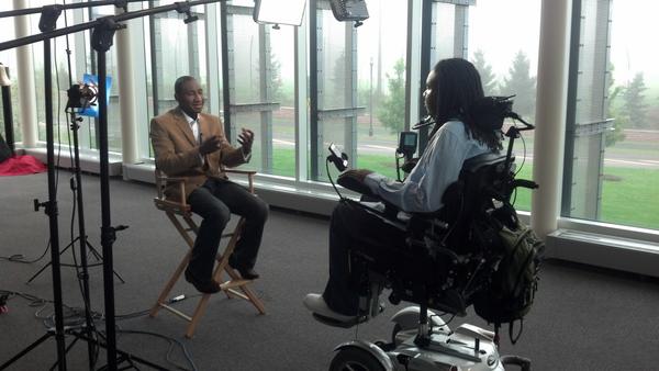 RUVisitorCenter's tweet photo. Big E @EricLeGrand52 being interviewed @RUVisitorCenter by The 700 Club #bELieve http://t.co/rRj2sLKP