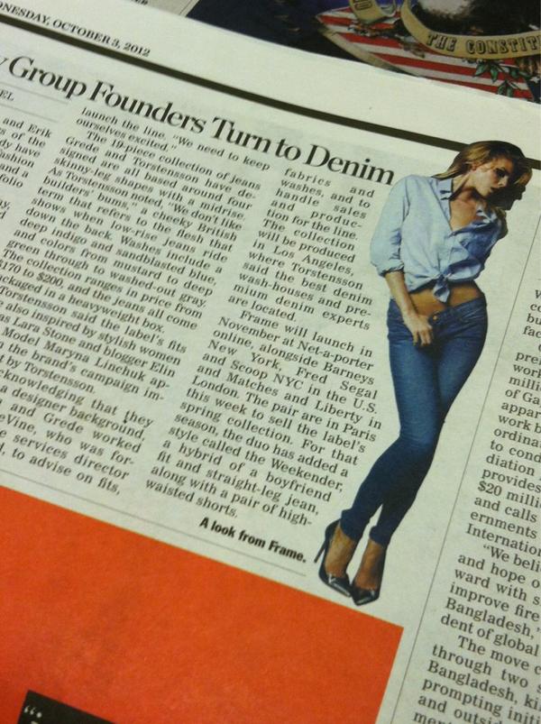 <a href="/marynalinchuk1/">maryna linchuk</a> Maryna Linchuk in todays @womensweardaily for FRAME Denim