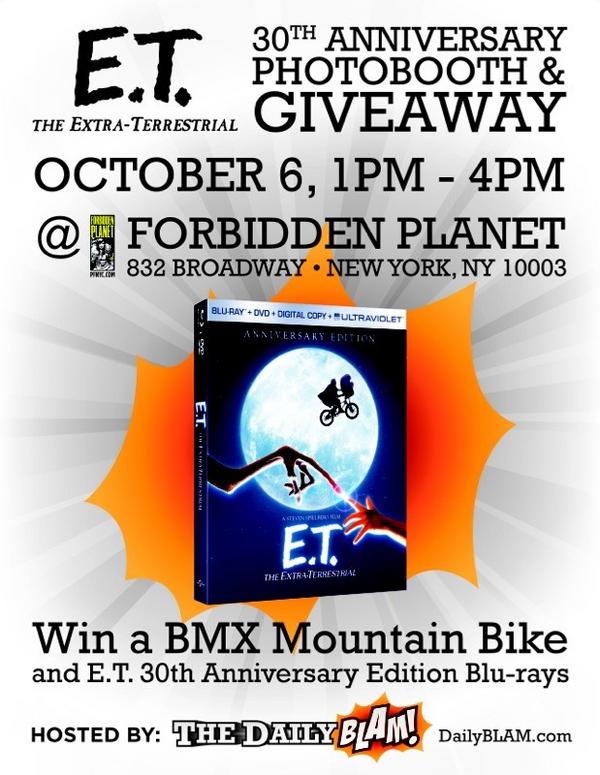 GothamNews_'s tweet image. This Saturday stop by @FPNYC for our E.T. event! Win 30th Anniversary Blu-rays and collectibles from @NECA_TOYS!