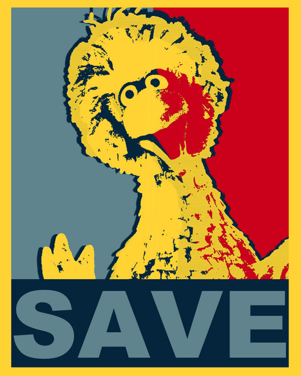 jhpactions's tweet photo. SAVE BIGBIRD!!! - BigBirds Campaign poster. Vote BB @MittRomney @BarackObama http://t.co/JjPLNYZR