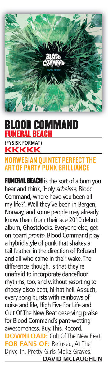 5/5 for @Bloodcommand in Kerrang! Out oct 26th (Oct 5th in Norway)