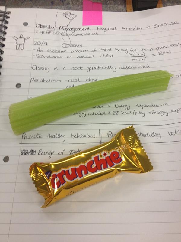 LucyBronze's tweet photo. In an obesity management lecture and been given this choice of food... Only allowed to pick one... #WhichOneToPick http://t.co/d5voMiGK