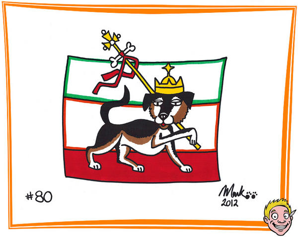 MarkPaws's tweet image. Pet Drawing Number 80: Marissa wanted thier Dog 'Bear' as the reggae lion on the 'Reggae' flag... markpaws.com/petdrawings/de…