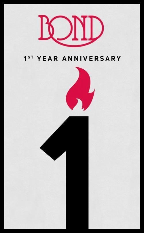 BOND_UP's tweet photo. Save the date Saturday October 13! @BOND_UP turns 1 :) http://t.co/W8kig1Zi