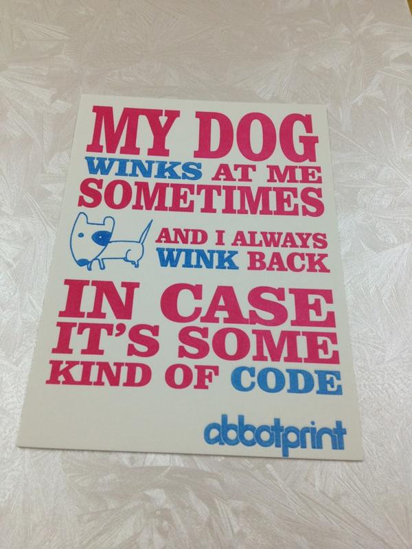 abbotprint's tweet photo. Letterpress up and running now http://t.co/scYXgiel