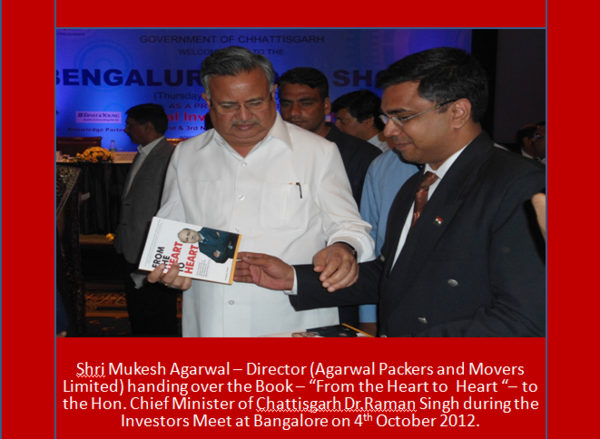 maAgarwalPack's tweet photo. Had an opportunity to share some ideas with the Hon. Chief Minister of Chattishgarh Dr.Raman Singh at BANGALORE http://t.co/IdYQQLnS