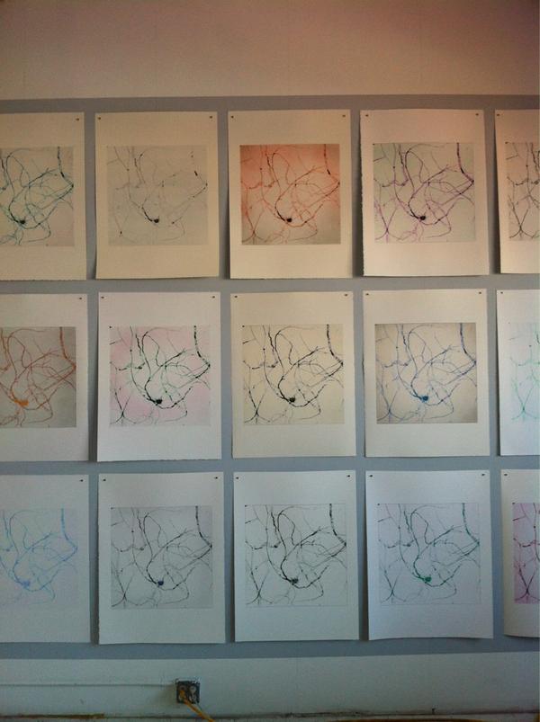 TheArtDossier's tweet image. Great way to spend the afternoon! Studio visit with @onomonom