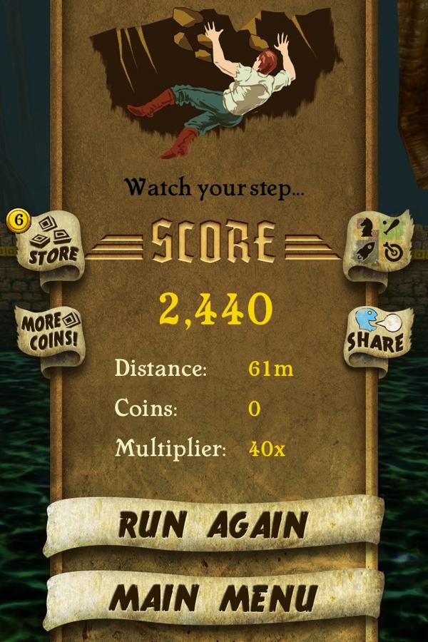 Edna85's tweet photo. I got 2,440 points while escaping from demon monkeys. Beat that! http://t.co/o6zD08NU #TempleRun http://t.co/FcRABIQi