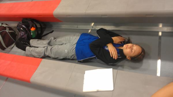 kenzieschuneman's tweet image. What if I just layed here till they closed the bleachers? #coffin #datewithavampire @WoodTiana