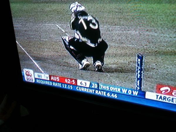 This over WOW! During the Tsemifin20 al between Windies and Ausies.