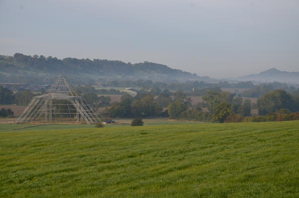 glastonbury's tweet image. Here's how the Pyramid Stage was looking about five minutes ago... #Glastonbury2013