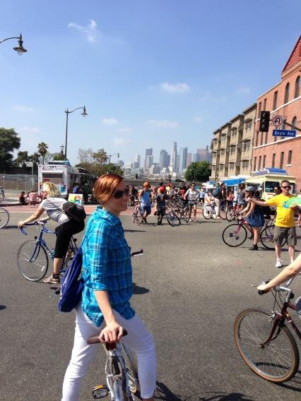 elpriore's tweet photo. Nina and I rode Ciclavia downtown LA today. YES I RODE. #whoknew http://t.co/JYvwWQ2S