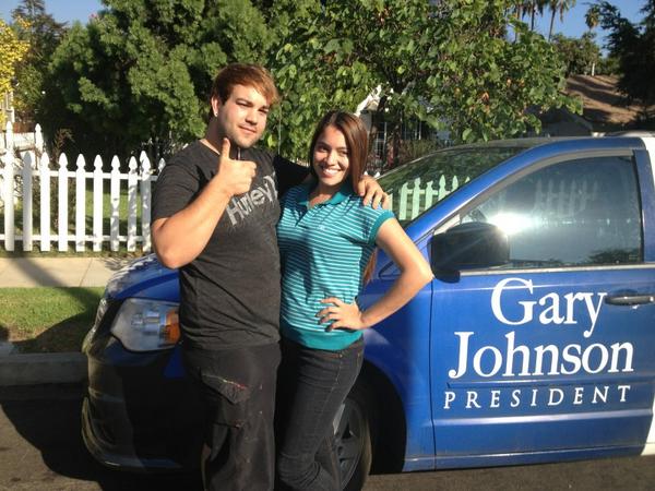 WesternGJVan's tweet photo. Angelinos for Gary Johnson! http://t.co/G8upkp78