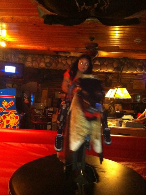 Alina on the bull http://t.co/JxOvemlQ