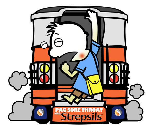 strepsilsPH's tweet photo. Is your throat itchy after commuting? Exposure to pollution can cause sore throats. Take Strepsils to get fast relief! http://t.co/Ah6cpDdU