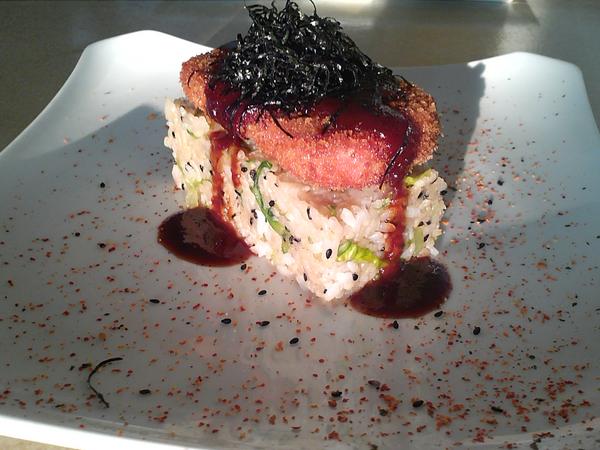 Darren S Ogasawara Sur Twitter World Most Expensive Spam Musubi Fairmontorchid Norioshawaii Kizami Rice Panko Crusted Spam Foie Gras Demi Http T Co Ormprzzt