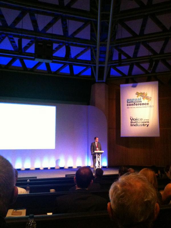 2020TechUK's tweet image. Scott Livermore from Oxford Economics takes the floor as the next speaker at @BMAbathrooms conference #bathconf