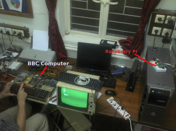 INDIVIDUALIT's tweet image. Oh... there is a @Raspberry_Pi in the image together with the #BBCcomputer. Maybe we can make them talk to each-other