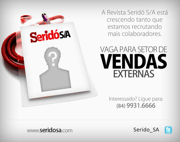 Serido_SA's tweet image. A Seridó S/A está recrutando colaboradores.