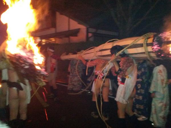 鞍馬の火祭りなう