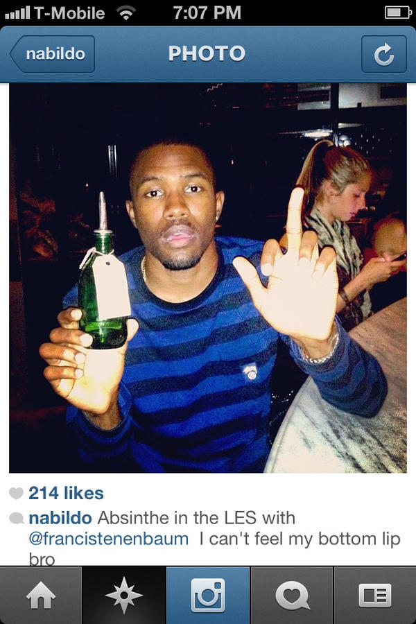 DudleysNyc's tweet photo. @frank_ocean came in to Dudleys for some jesus juice... http://t.co/GahMo77X