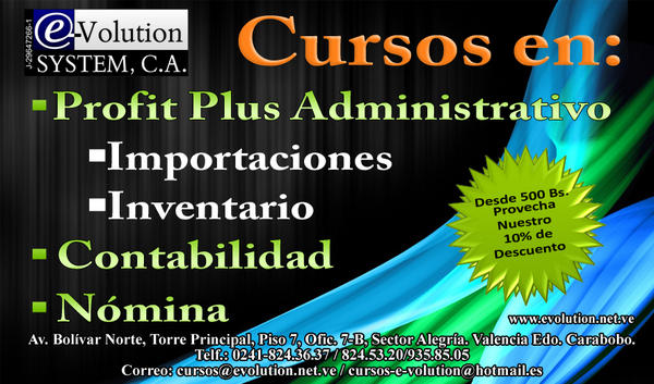 EvolutionSyste's tweet image. Nuestros cursos de Profit Plus...