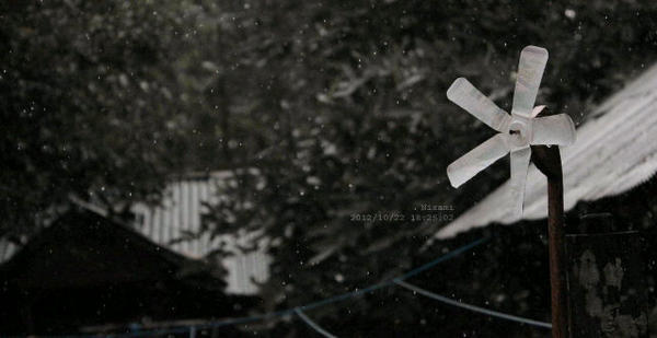 nizami_why's tweet photo. Rain in back yard http://t.co/nY4cFJ3m