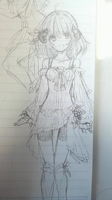 角っ娘落書き!角の位置をしたにずらしてみたヽ(*゜∀゜*)ノ 