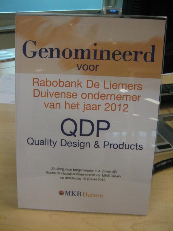 QDP_Products's tweet photo. Nominatie voor 'Ondernemer van het jaar' @mkb_duiven @raboliemers helemaal compleet! #Tof http://t.co/LqlUqP6z