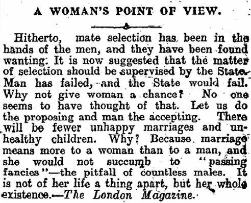 Limerick1914's tweet image. 'Marriage means more to a woman than a man, and she would not succumb to "passing fancies"..'