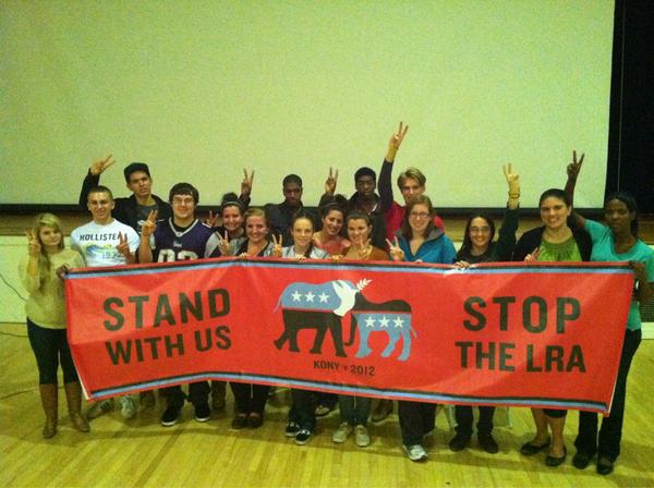 ICNewEngland's tweet photo. @MittRomney stand with students in #lowellMA to stop #LRA violence. #Kony2012 http://t.co/uBldTSMI