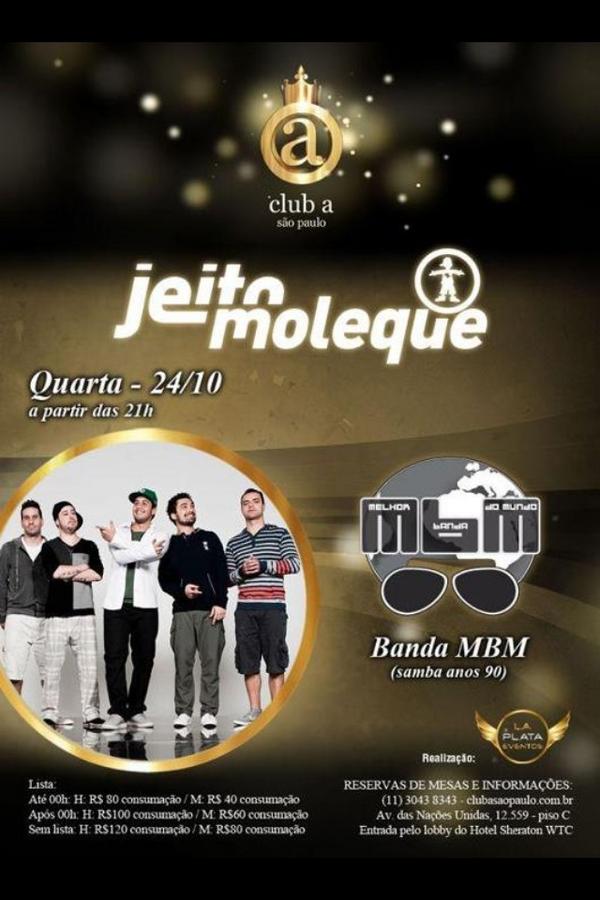 WFAEVENTOS's tweet photo. Amanhã 24/10 a mais nova banda da WFA "Banda MBM" estará no Club A com o melhor do samba do anos 90 a partir das 21h! http://t.co/dTcy2oOA