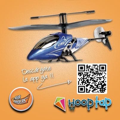 GiroToys's tweet photo. ¿Quién quiere ganar un SmartCopter para pilotar con el móvil? Descárgate la app de #hooptap ¿aceptáis el reto? http://t.co/MjVJ2slG