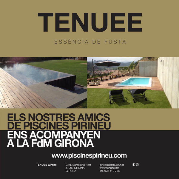 Tenuee's tweet photo. A TENUEE estem molt contents, perquè els amics de Piscines Pirineu ens acompanyen a FdM Girona. http://t.co/Pd5nJMxO