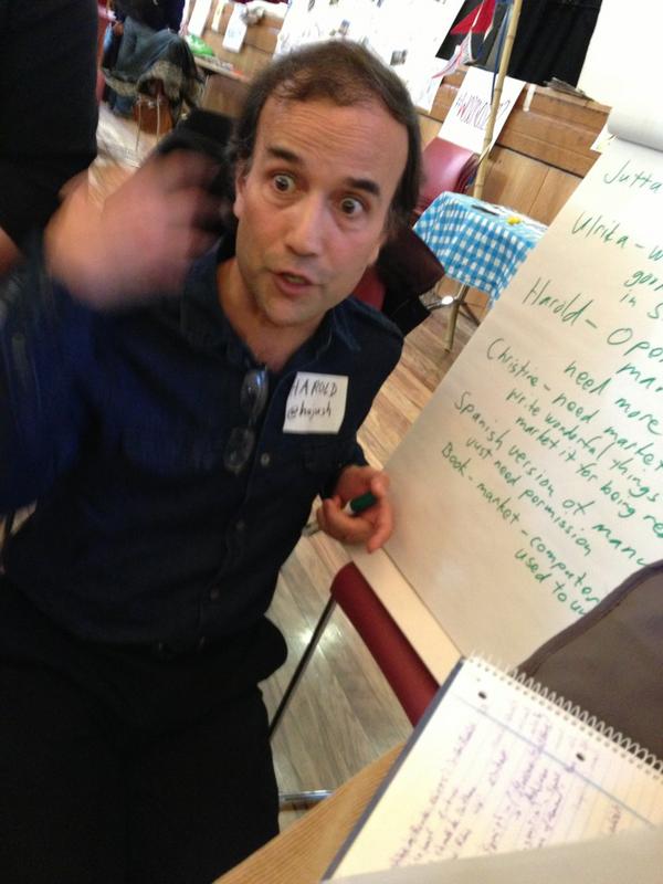chrisaliceko's tweet image. Harold speaking passionately about a possible Open Space Manifesto #WOSONOS