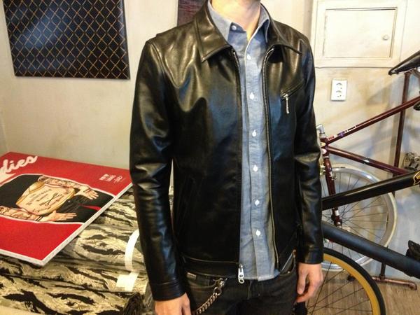 Lifegram's tweet image. Nudebones 1930s sport leather jacket, coming soon