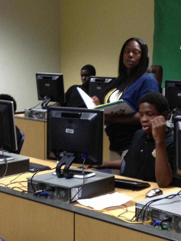 apsitdan's tweet photo. Ms. Odom-Mitchell rapping up 3rd day of 21st Century Assessment for 8th graders @ Best Academy http://t.co/T9GgbMuT
