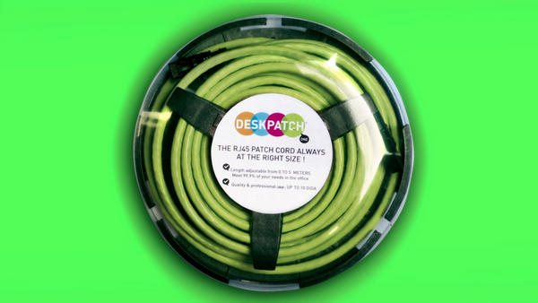 DeskPatchUK's tweet image. 5m Cat6A patch cord coiled in the cable holder £2.60, GREAT VALUE for MONEY